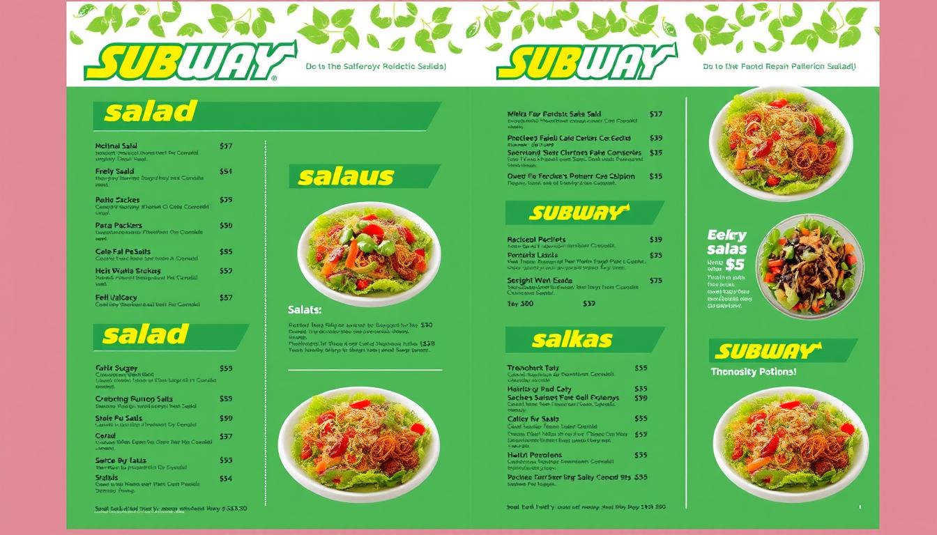 Subway Salad Menu with Prices (Updated on [info])